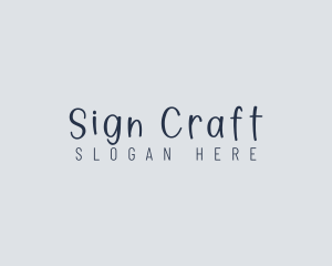 Handwritten Craft Boutique logo design