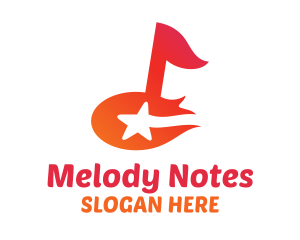 Star Musical Note logo design