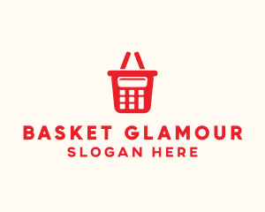 Calculator Shopping Basket logo design