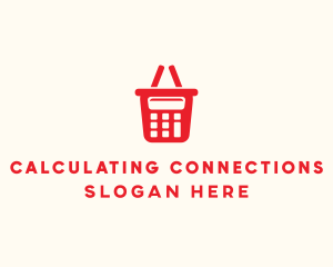 Calculator Shopping Basket logo design