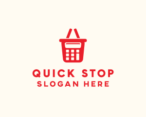 Calculator Shopping Basket logo design