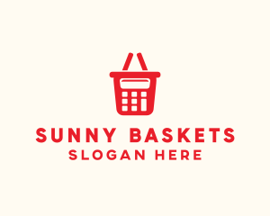 Calculator Shopping Basket logo design