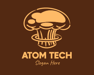 Atomic Brown Chef Hat logo design