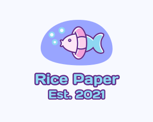 Pastel Swimming Fish  logo design