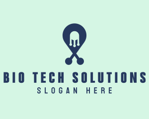 Tech Pin Location logo design