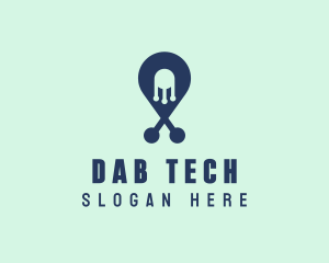 Tech Pin Location logo design