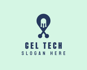 Tech Pin Location logo design