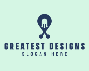 Tech Pin Location logo design