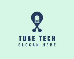 Tech Pin Location logo design