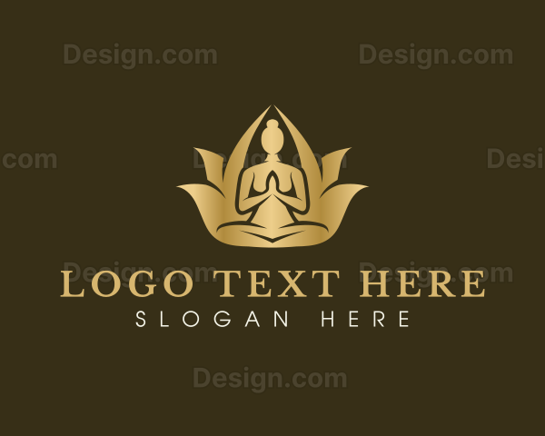 Yoga Lotus Meditation Logo