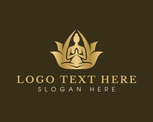 Yoga Lotus Meditation Logo