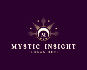 Sun Moon Crescent Mystical logo design