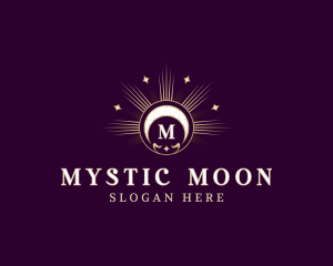 Sun Moon Crescent Mystical logo design