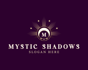 Sun Moon Crescent Mystical logo design