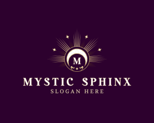 Sun Moon Crescent Mystical logo design