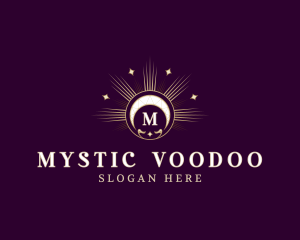 Sun Moon Crescent Mystical logo design