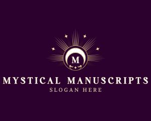 Sun Moon Crescent Mystical logo design