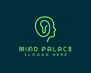 Human Lock Mind logo design