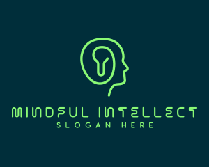 Human Lock Mind logo design