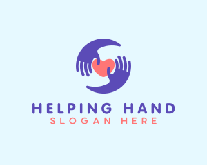 Hand Heart Charity logo design