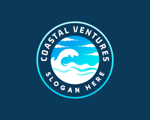 Ocean Sky Wave logo design