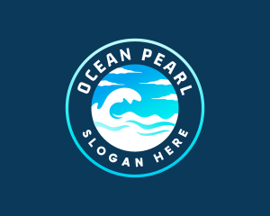 Ocean Sky Wave logo design