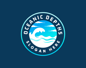 Ocean Sky Wave logo design