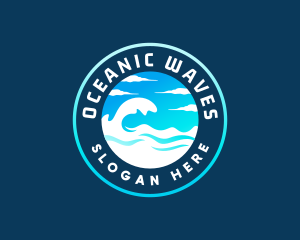 Ocean Sky Wave logo design