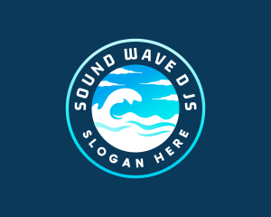 Ocean Sky Wave logo design