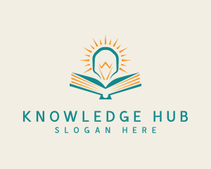 Educational Book Lightbulb logo
