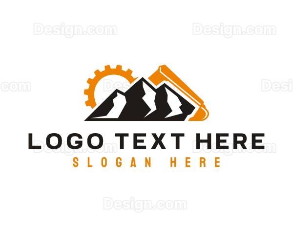 Mountain Backhoe Excavator Logo