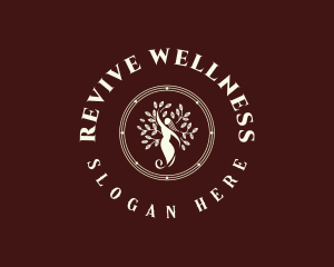 Woman Wellness Tree logo design