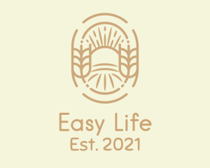 Sunny Wheat Crop Farm logo design