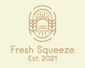 Sunny Wheat Crop Farm logo design