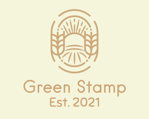 Sunny Wheat Crop Farm logo design