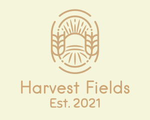 Sunny Wheat Crop Farm logo design