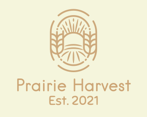 Sunny Wheat Crop Farm logo design