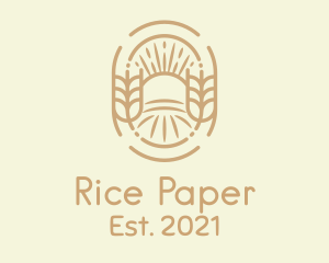 Sunny Wheat Crop Farm logo design