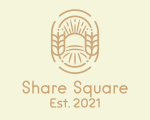 Sunny Wheat Crop Farm logo design