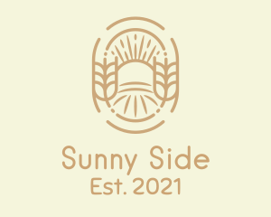 Sunny Wheat Crop Farm logo design