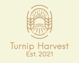 Sunny Wheat Crop Farm logo design