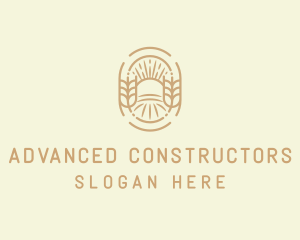 Sunny Wheat Crop Farm logo design