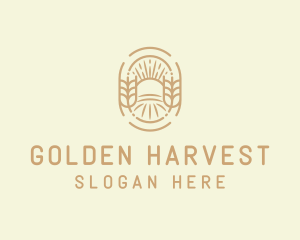 Sunny Wheat Crop Farm logo design