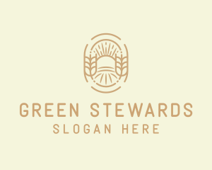 Sunny Wheat Crop Farm logo design