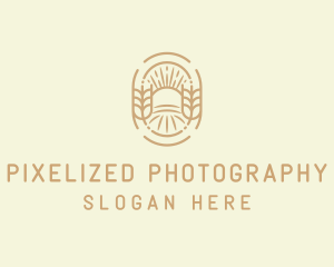 Sunny Wheat Crop Farm logo design