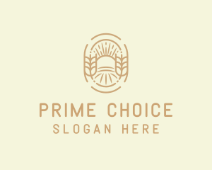 Sunny Wheat Crop Farm logo design