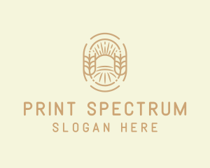 Sunny Wheat Crop Farm logo design