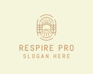 Sunny Wheat Crop Farm logo design