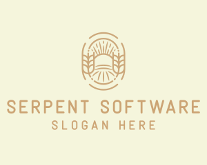 Sunny Wheat Crop Farm logo design