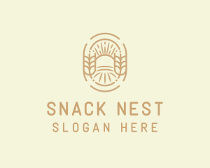 Sunny Wheat Crop Farm logo design